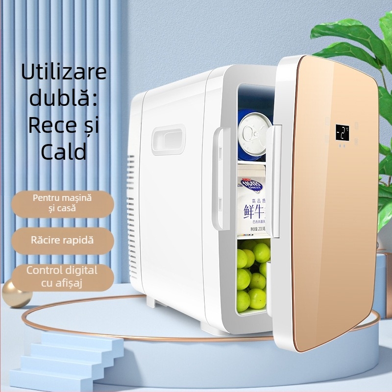 Răcitor auto cu tehnologie semiconductoră | 50W, 12V/220V, 2°C răcire, 65°C încălzire, carcasă din plastic