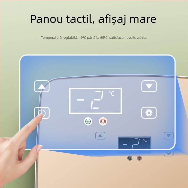 Răcitor auto cu tehnologie semiconductoră | 50W, 12V/220V, 2°C răcire, 65°C încălzire, carcasă din plastic