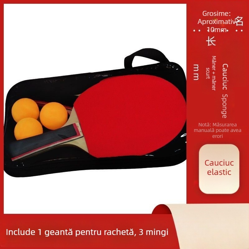 Rachetă de ping-pong pentru începători – Material PP, compatibilă cu priza Shakehand și Penhold, rachetă de antrenament