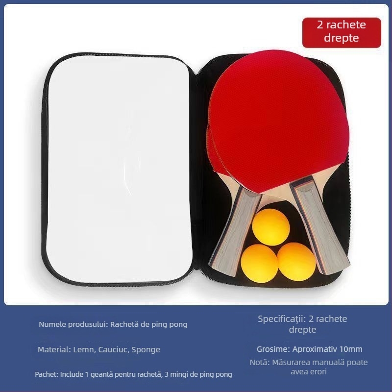 Rachetă de ping-pong pentru începători – Material PP, compatibilă cu priza Shakehand și Penhold, rachetă de antrenament
