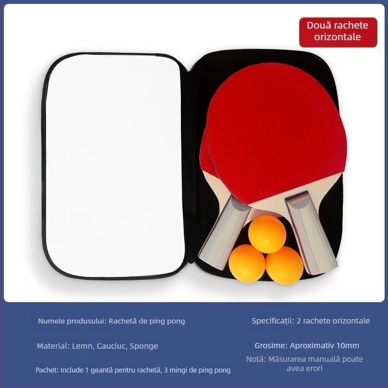 Rachetă de ping-pong pentru începători – Material PP, compatibilă cu priza Shakehand și Penhold, rachetă de antrenament