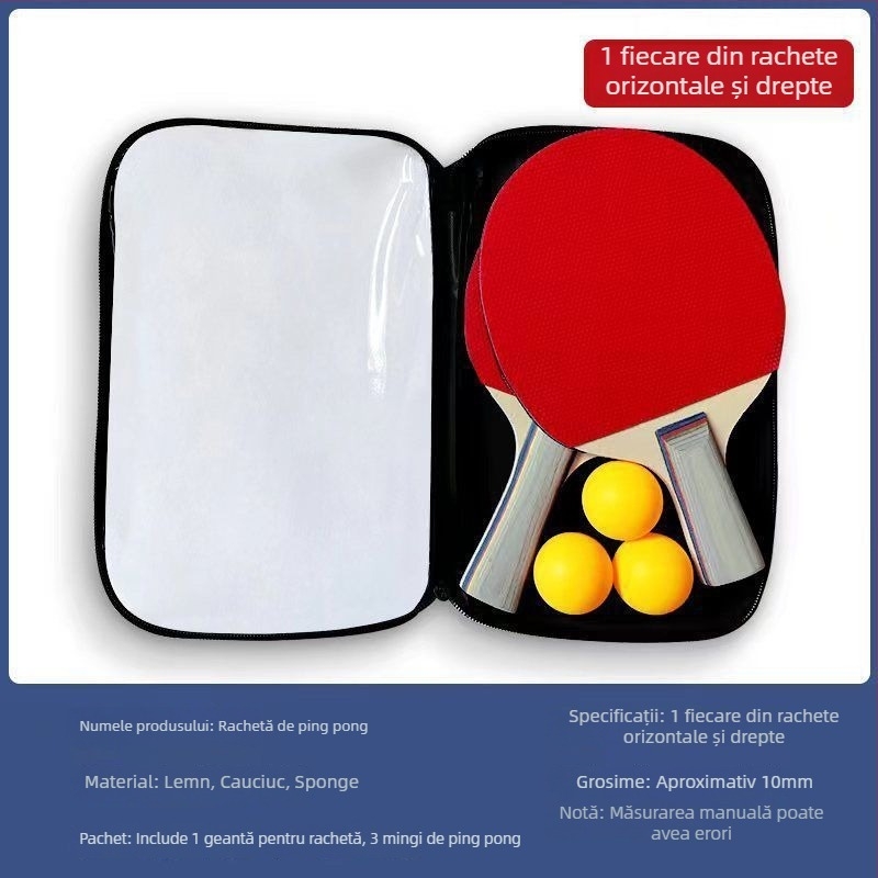 Rachetă de ping-pong pentru începători – Material PP, compatibilă cu priza Shakehand și Penhold, rachetă de antrenament