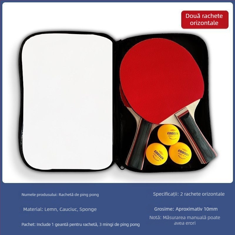 Rachetă de ping-pong pentru începători – Material PP, compatibilă cu priza Shakehand și Penhold, rachetă de antrenament