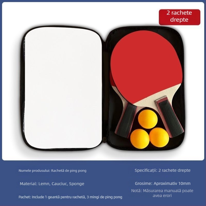 Rachetă de ping-pong pentru începători – Material PP, compatibilă cu priza Shakehand și Penhold, rachetă de antrenament