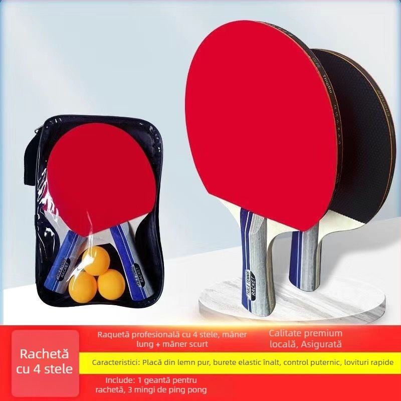 Rachetă de ping-pong pentru începători – Material PP, compatibilă cu priza Shakehand și Penhold, rachetă de antrenament