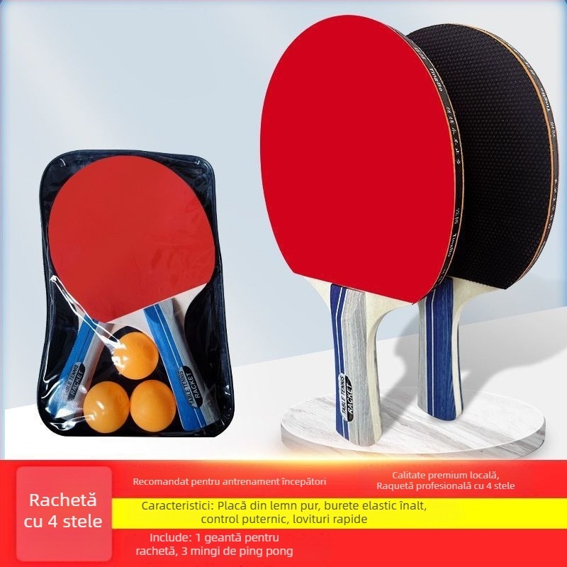 Rachetă de ping-pong pentru începători – Material PP, compatibilă cu priza Shakehand și Penhold, rachetă de antrenament