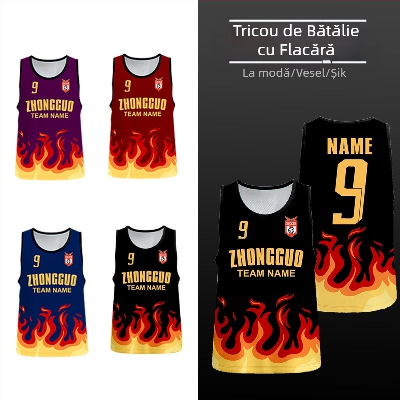 Vesta de antrenament din plasă din poliester pentru fotbal, personalizabilă, brand Nine Moves, pentru vârste 6–40, potrivită pentru fotbal