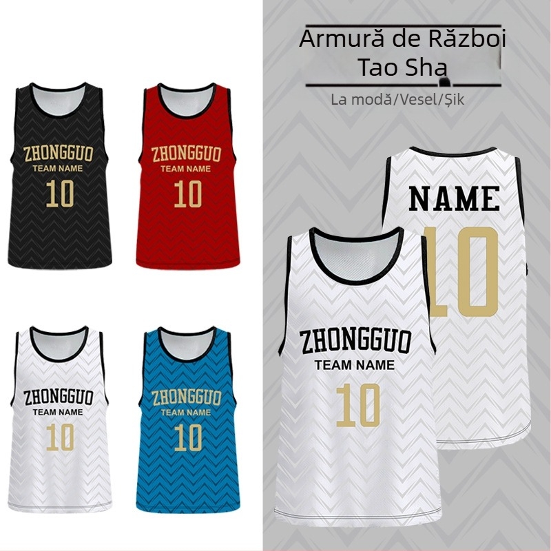 Vesta de antrenament din plasă din poliester pentru fotbal, personalizabilă, brand Nine Moves, pentru vârste 6–40, potrivită pentru fotbal