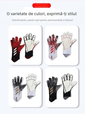 Mănuși portar de fotbal - cauciuc, unisex, personalizabile, pentru meci și antrenament