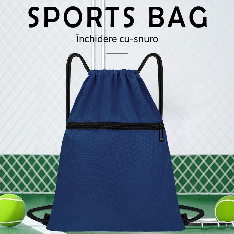 Ghiozdan sport, material Oxford, impermeabil, rezistent la uzură, bretea curbată, unisex