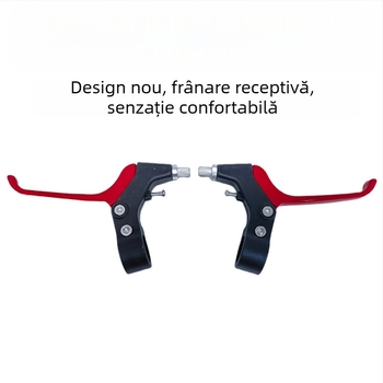 Manetă de frână pentru bicicletă, universală, model din semi-aluminiu, acționare cu degetul, potrivită pentru biciclete pliabile, de munte și pentru copii