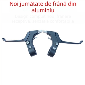 Manetă de frână pentru bicicletă, universală, model din semi-aluminiu, acționare cu degetul, potrivită pentru biciclete pliabile, de munte și pentru copii