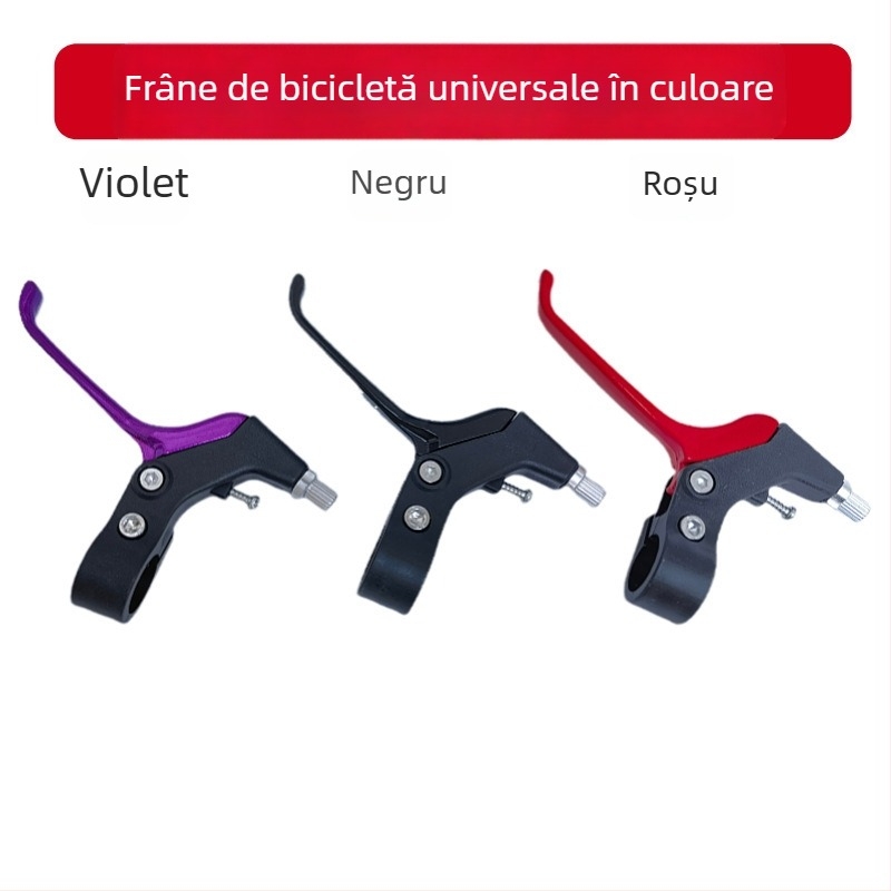 Manetă de frână pentru bicicletă, universală, model din semi-aluminiu, acționare cu degetul, potrivită pentru biciclete pliabile, de munte și pentru copii