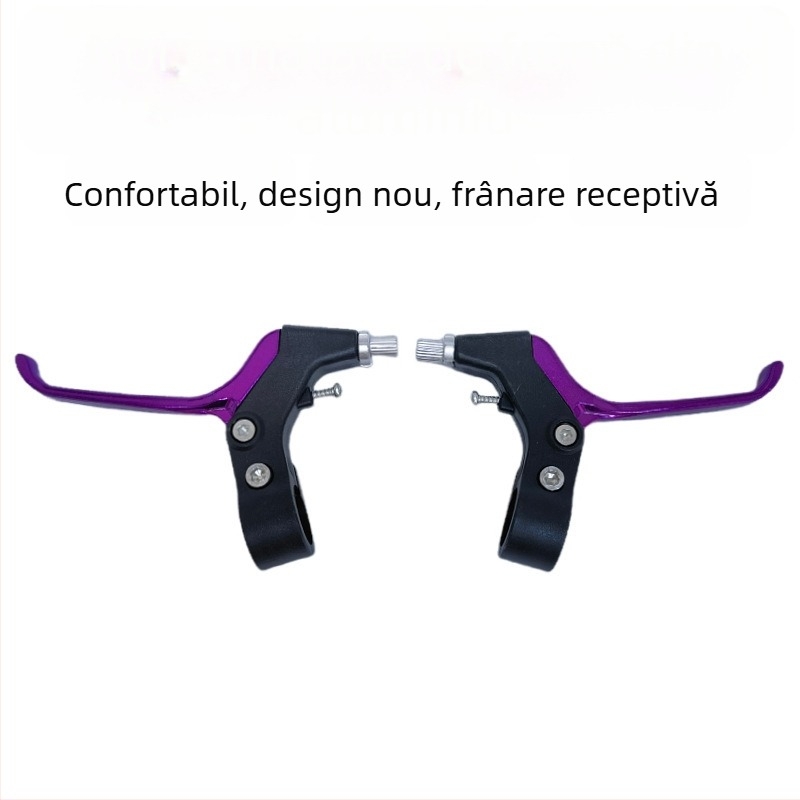 Manetă de frână pentru bicicletă, universală, model din semi-aluminiu, acționare cu degetul, potrivită pentru biciclete pliabile, de munte și pentru copii