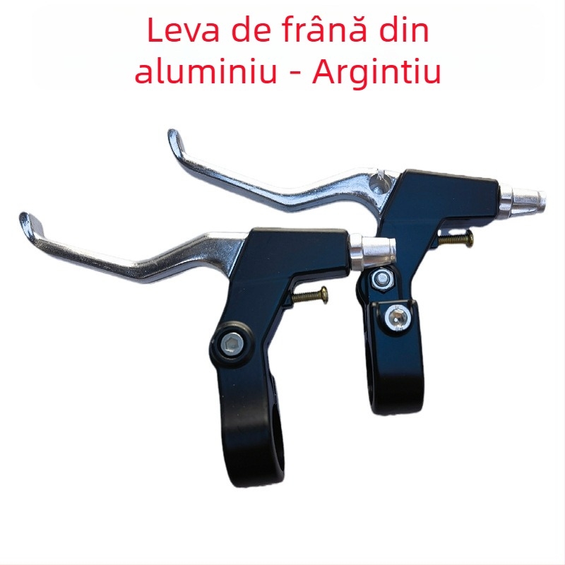 Manetă de frână pentru bicicletă, universală, model din semi-aluminiu, acționare cu degetul, potrivită pentru biciclete pliabile, de munte și pentru copii