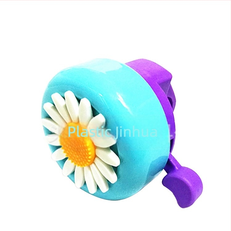 Claxon pentru bicicletă cu design de crizantemă, din plastic, diametrul 54 mm