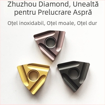 Insert CNC în formă de piersică, cu caneluri pentru prelucrare brută, WNMG080404R-ZC / WNMG080408L-S, unealtă cilindrică de strung din oțel