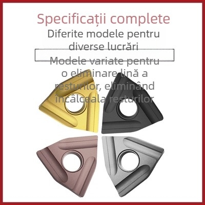 Insert CNC în formă de piersică, cu caneluri pentru prelucrare brută, WNMG080404R-ZC / WNMG080408L-S, unealtă cilindrică de strung din oțel