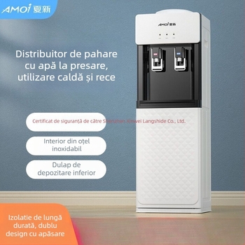 Dispenser de apă Q7-TS, vertical pentru casă, cu pompă dublă, răcire unică, 220V, fără priză, certificat 3C