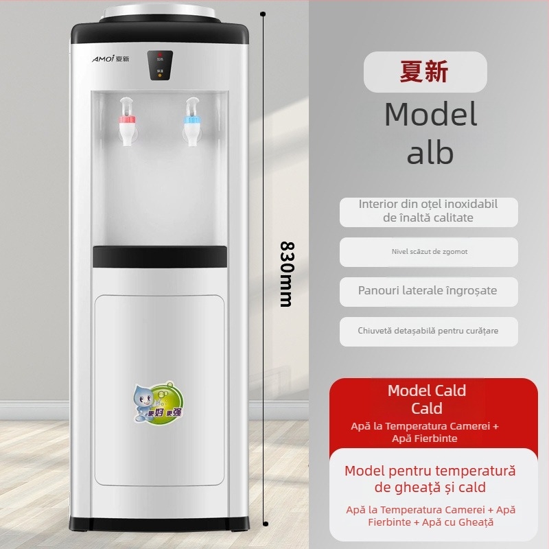 Dispenser de apă Q7-TS, vertical pentru casă, cu pompă dublă, răcire unică, 220V, fără priză, certificat 3C