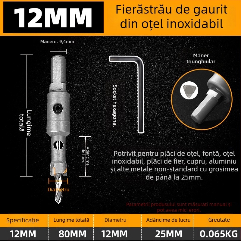 Topson Deschizător de Găuri cu Carbide pentru Fier – Calitate Industrială, Oțel Inoxidabil Rezistent la Uzură