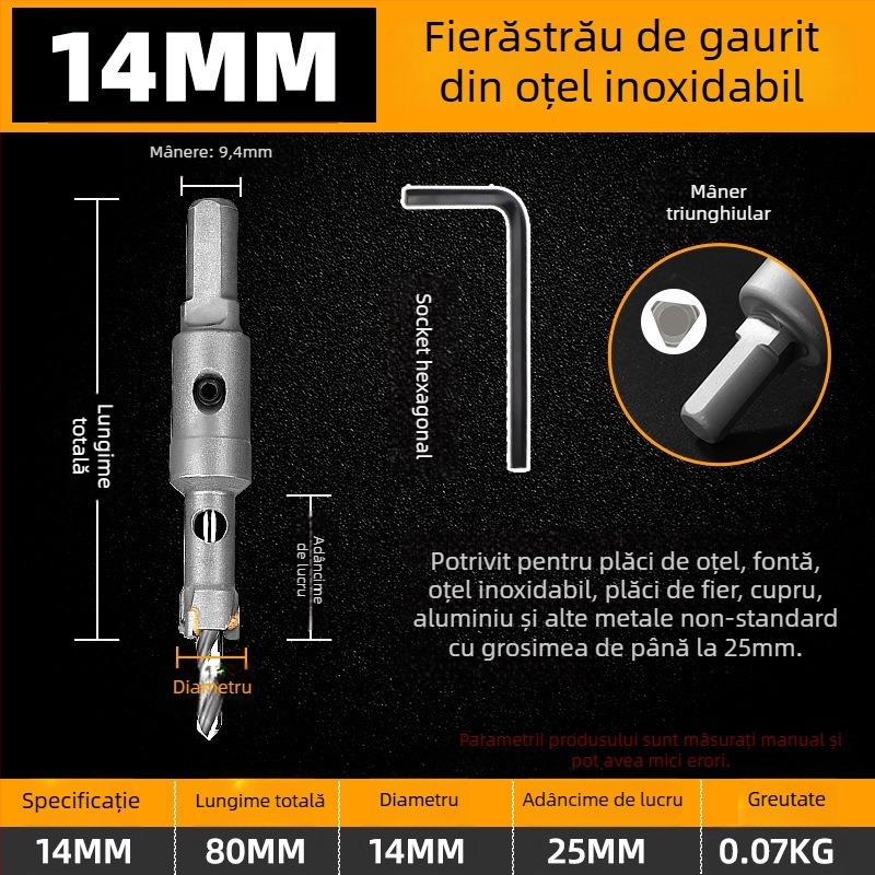 Topson Deschizător de Găuri cu Carbide pentru Fier – Calitate Industrială, Oțel Inoxidabil Rezistent la Uzură