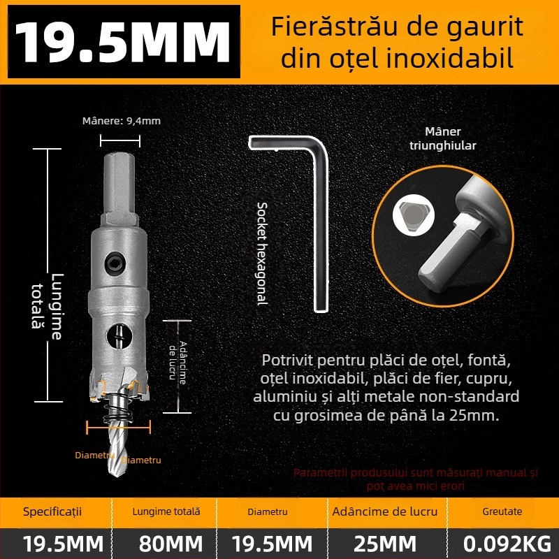 Topson Deschizător de Găuri cu Carbide pentru Fier – Calitate Industrială, Oțel Inoxidabil Rezistent la Uzură