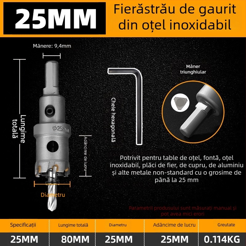 Topson Deschizător de Găuri cu Carbide pentru Fier – Calitate Industrială, Oțel Inoxidabil Rezistent la Uzură