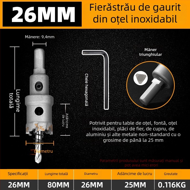 Topson Deschizător de Găuri cu Carbide pentru Fier – Calitate Industrială, Oțel Inoxidabil Rezistent la Uzură