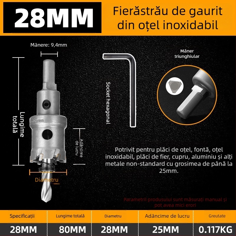 Topson Deschizător de Găuri cu Carbide pentru Fier – Calitate Industrială, Oțel Inoxidabil Rezistent la Uzură