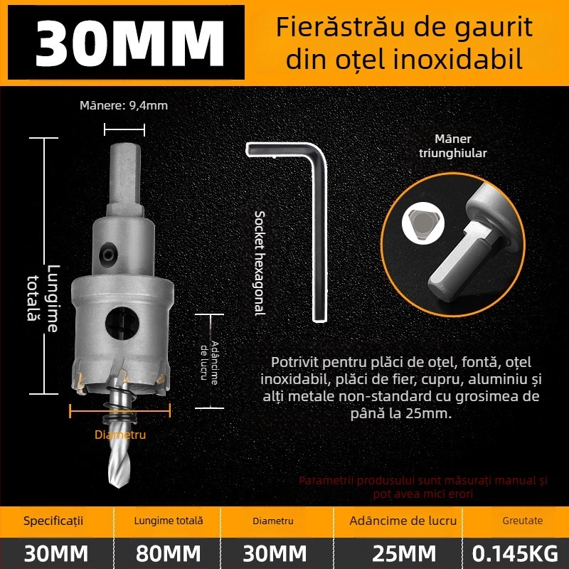 Topson Deschizător de Găuri cu Carbide pentru Fier – Calitate Industrială, Oțel Inoxidabil Rezistent la Uzură