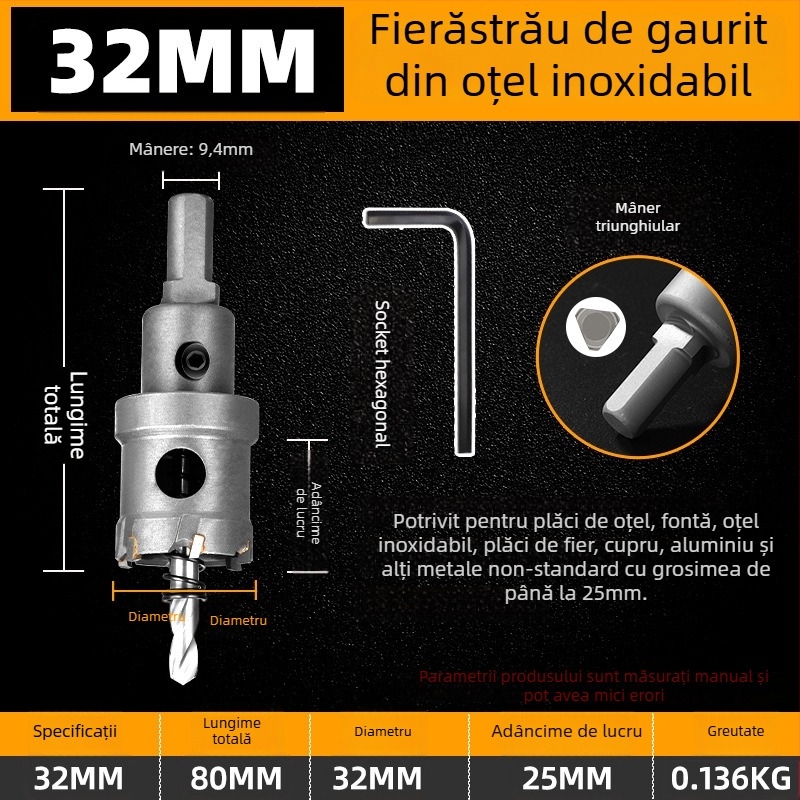 Topson Deschizător de Găuri cu Carbide pentru Fier – Calitate Industrială, Oțel Inoxidabil Rezistent la Uzură