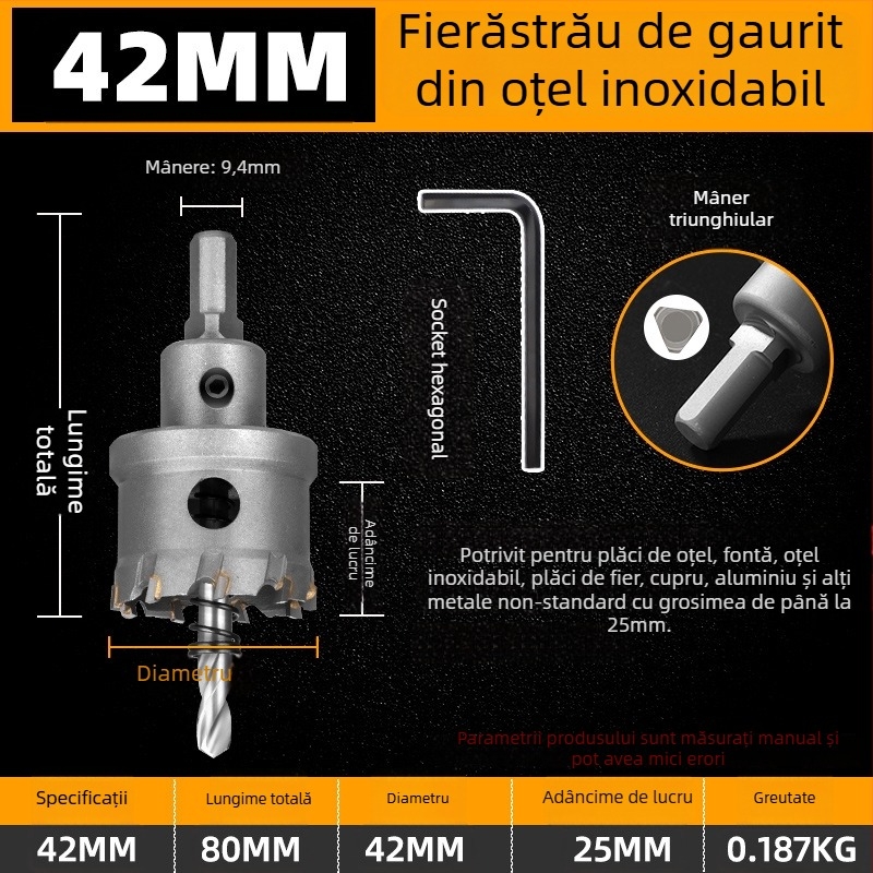 Topson Deschizător de Găuri cu Carbide pentru Fier – Calitate Industrială, Oțel Inoxidabil Rezistent la Uzură