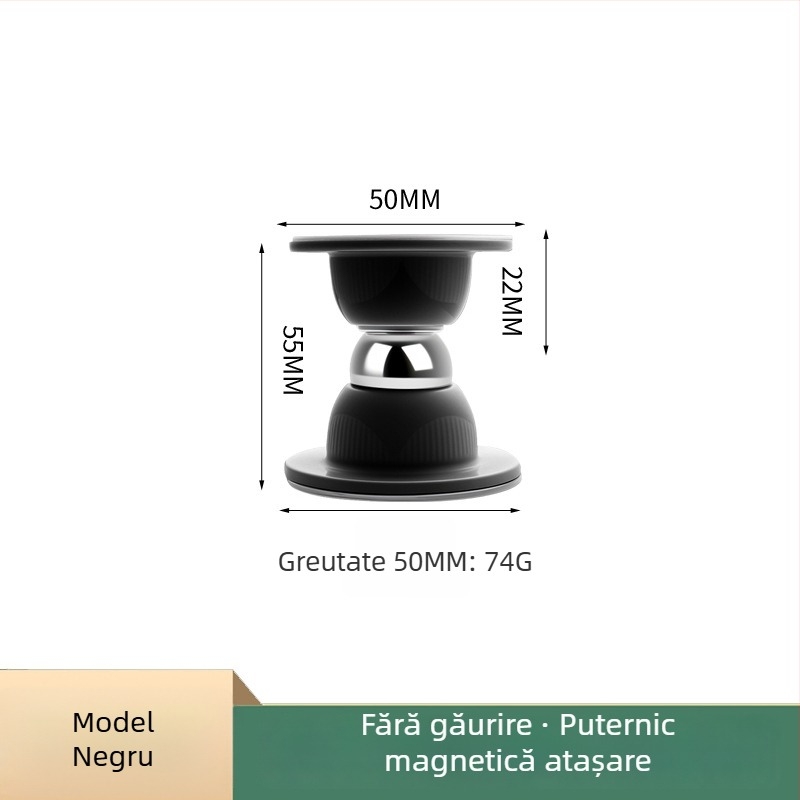 Stopper pentru uși – Ținător magnetic pentru ușă, Material PP, Montaj pe perete, Finisaj electroplating, Design modern minimalist
