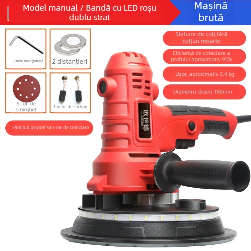 Enned Polizor de Perete Compact – Șlefuire fără praf și Finisare a chitului (Brand: Enned)