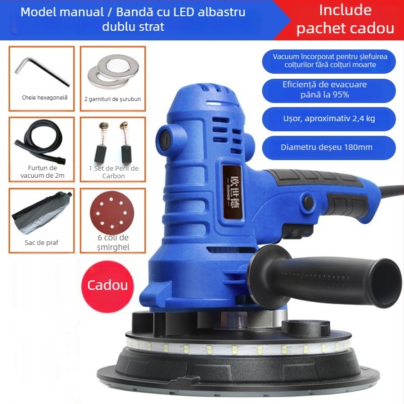 Enned Polizor de Perete Compact – Șlefuire fără praf și Finisare a chitului (Brand: Enned)