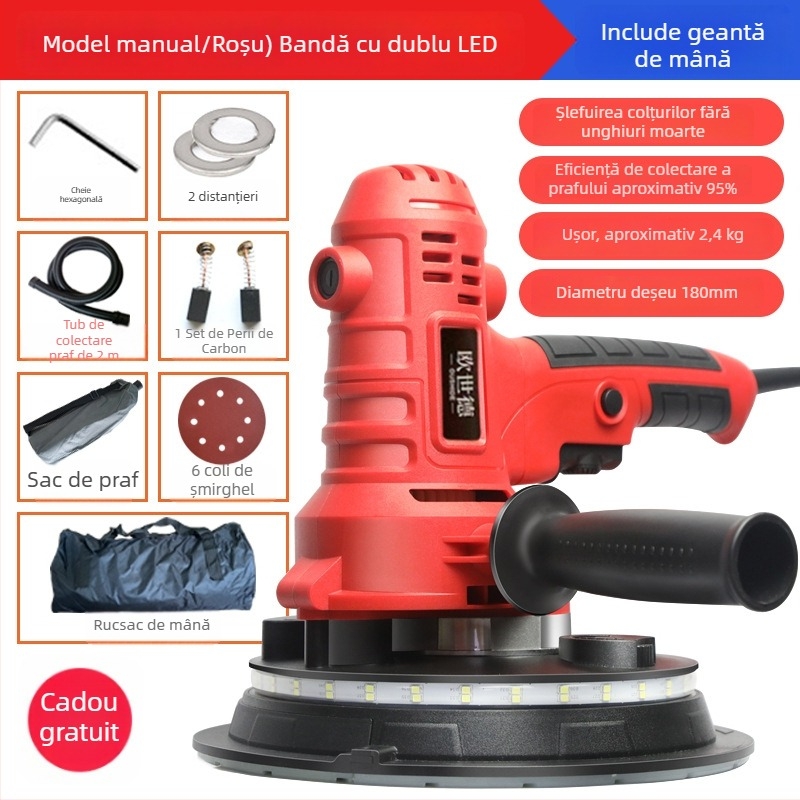 Enned Polizor de Perete Compact – Șlefuire fără praf și Finisare a chitului (Brand: Enned)