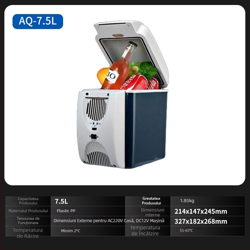 Chisman frigider semiconductor pentru mașină - frigider portabil pentru mașină și casă, ABS, 30-60W, 220-240V, 5°C–65°C