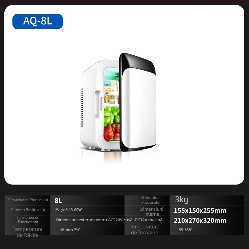 Chisman frigider semiconductor pentru mașină - frigider portabil pentru mașină și casă, ABS, 30-60W, 220-240V, 5°C–65°C