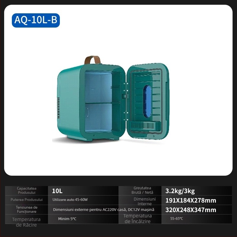 Chisman frigider semiconductor pentru mașină - frigider portabil pentru mașină și casă, ABS, 30-60W, 220-240V, 5°C–65°C