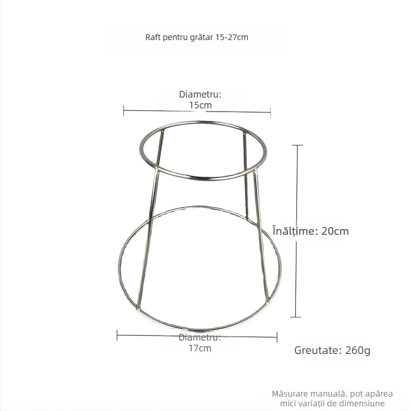 Azelay Lai suport de afișare din oțel inoxidabil, două niveluri, pentru sashimi și stridii, neimportat, stil modern minimalist