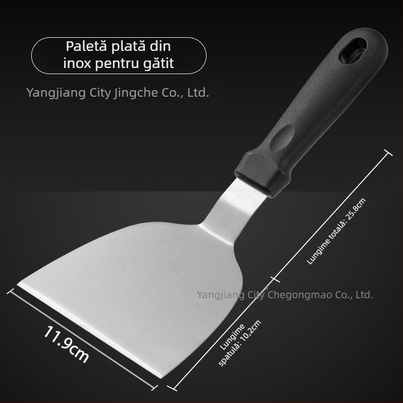 Set lingură și spatulă din oțel inoxidabil, mânere PP, rezistență la temperaturi înalte