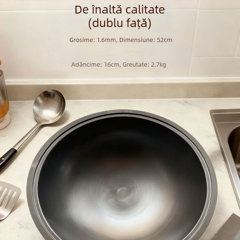 Oală polivalentă din fontă fină — stil chinezesc, rezistentă la rugină, ecologică, potrivită pentru toate plitele