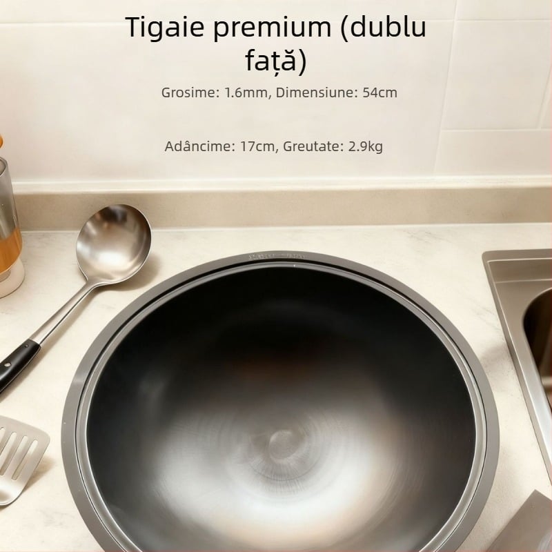 Oală polivalentă din fontă fină — stil chinezesc, rezistentă la rugină, ecologică, potrivită pentru toate plitele