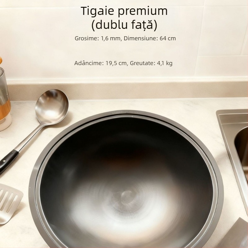 Oală polivalentă din fontă fină — stil chinezesc, rezistentă la rugină, ecologică, potrivită pentru toate plitele