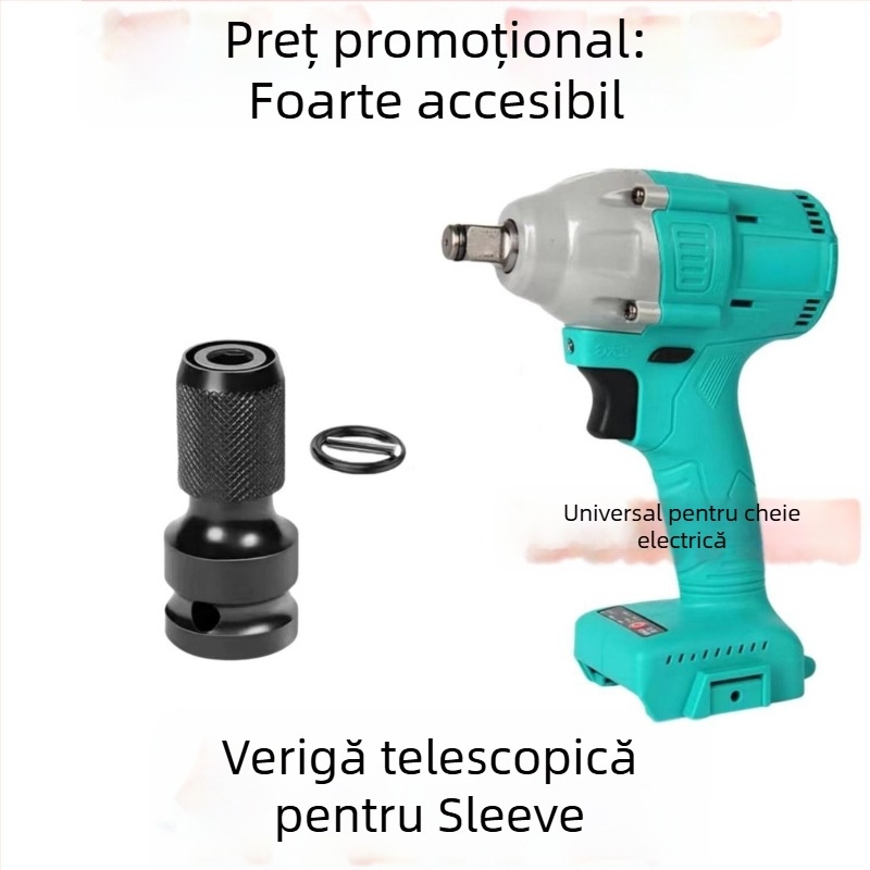 Cap de conversie pentru șurubelniță electrică, interfață hexagonală universală, articulație telescopică universală, manșon elastic, lemn de santal mov