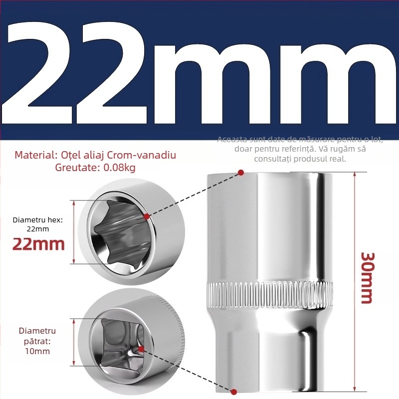 Set cheie hexagonala cu tijă de extensie și articulație universală; priză hexagonală cu 6 fețe; oțel crom-vanadiu; finisaj lucios
