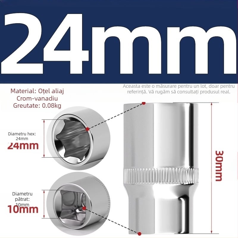 Set cheie hexagonala cu tijă de extensie și articulație universală; priză hexagonală cu 6 fețe; oțel crom-vanadiu; finisaj lucios