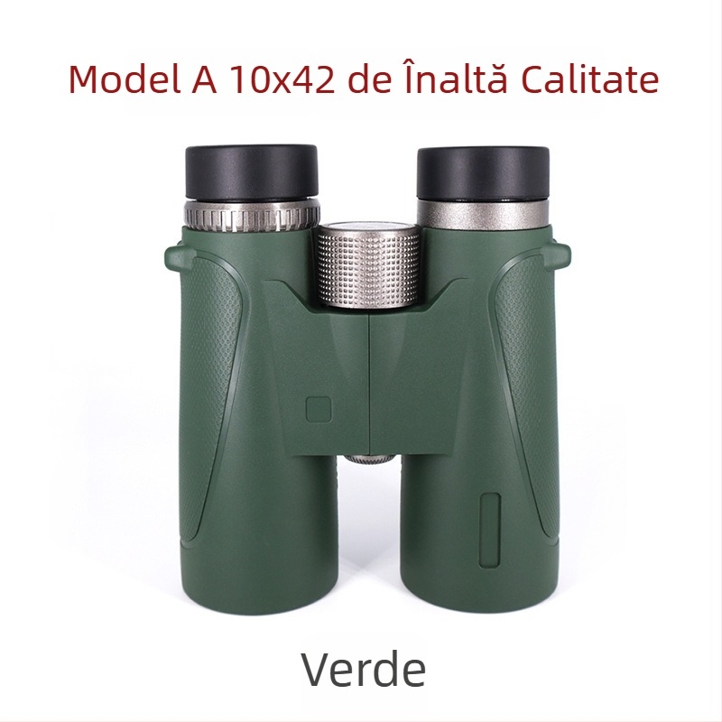 Binoclu cu design AB cu tuburi duale, mărire 10x, rezistent la șocuri, husă din cauciuc exterior, câmp vizual 109 m/1000 m