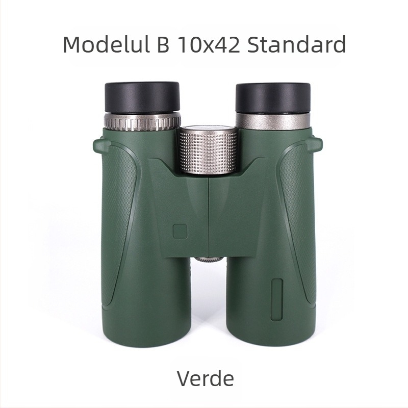 Binoclu cu design AB cu tuburi duale, mărire 10x, rezistent la șocuri, husă din cauciuc exterior, câmp vizual 109 m/1000 m